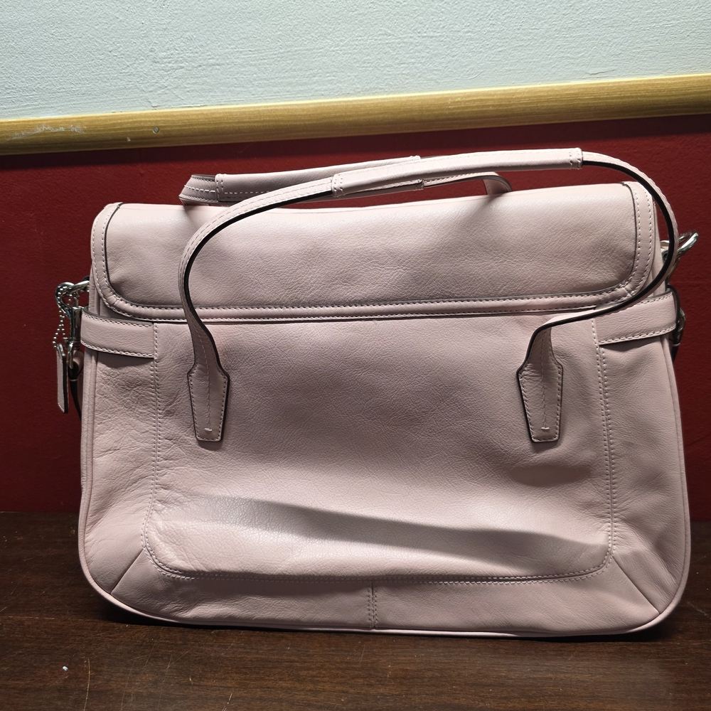 Coach Light Pink Leather Satchel - Picture 4 of 9
